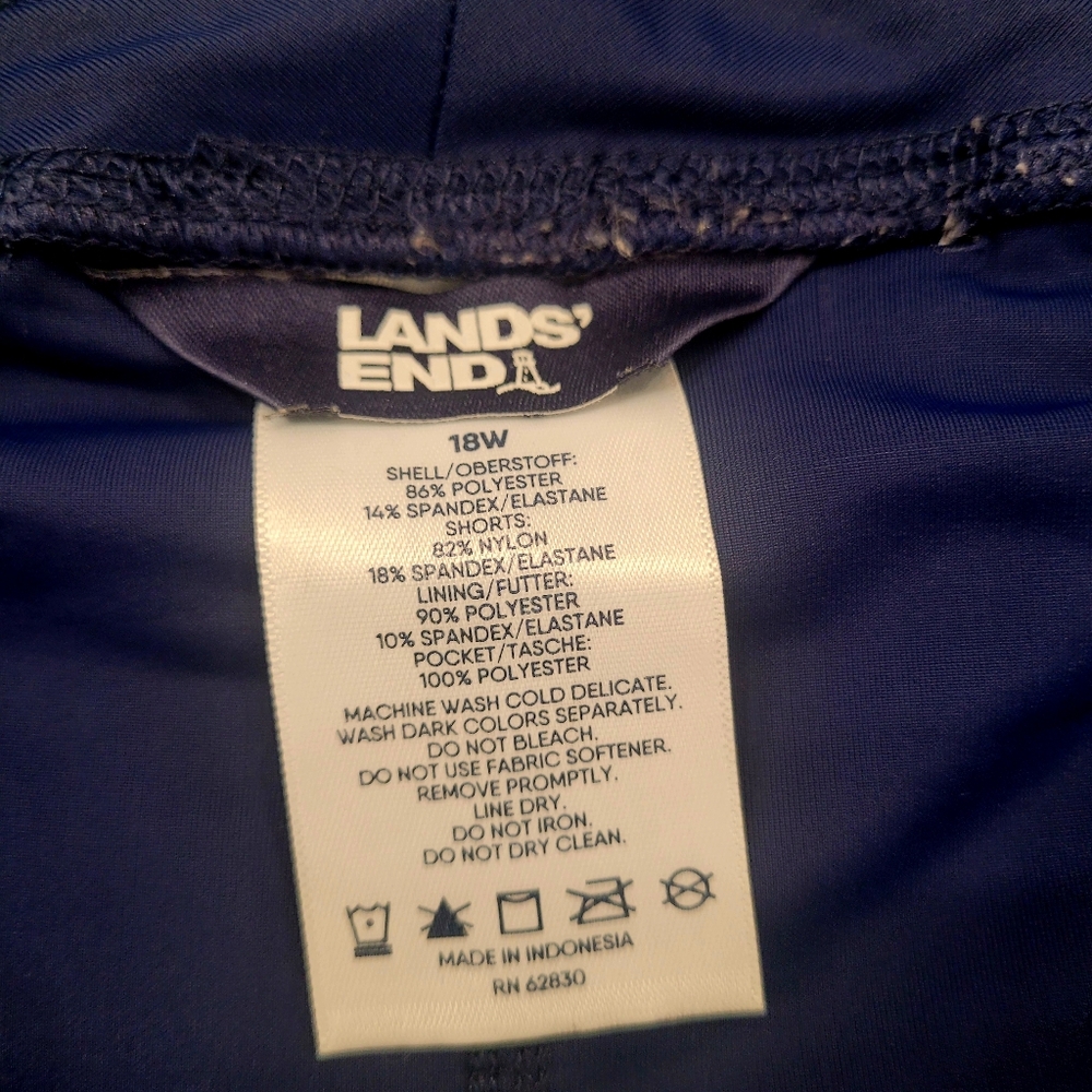 Lands' End Women's Swim Skirt - Navy - Picture 3 of 8